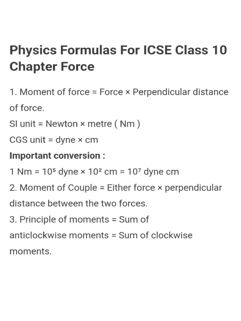 Physics Formula Sheet | PDF