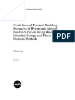 NASA Technical Memorandum Predicts Thermal Buckling of Hypersonic Aircraft Sandwich Panels