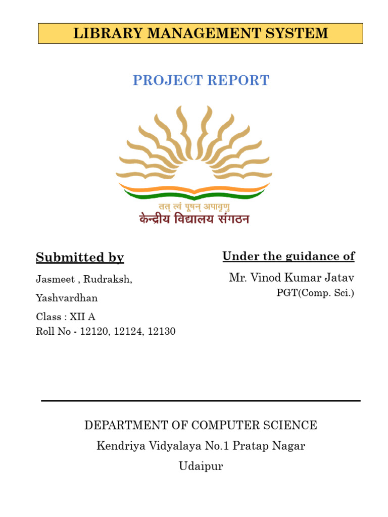 Library Management System Project Report | PDF | Software Testing ...