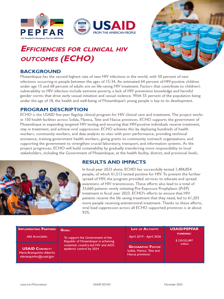 Mozambique ECHO HIV Program Overview | PDF | Hiv | Hiv/Aids