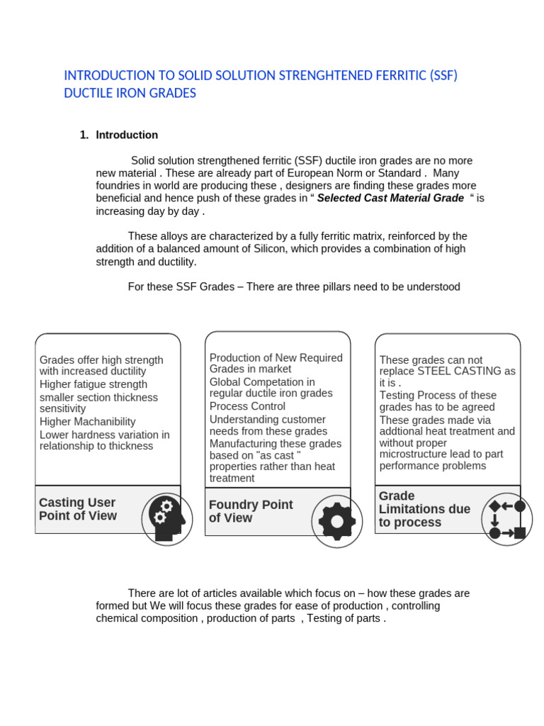 SSF Ductile Iron Grades Guide | PDF | Heat Treating | Steel