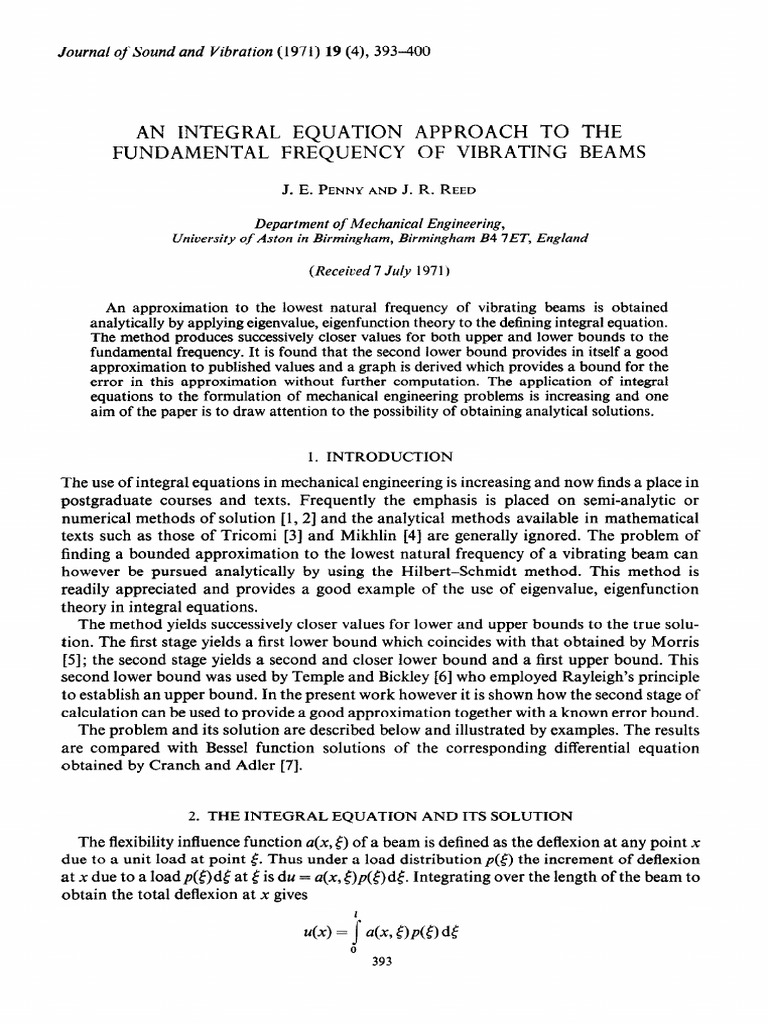 penny1971 | PDF | Eigenvalues And Eigenvectors | Integral Equation