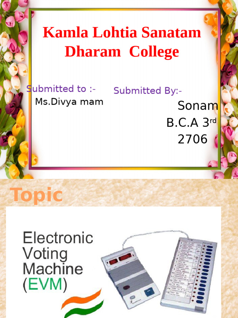 Overview of Electronic Voting Machines | PDF