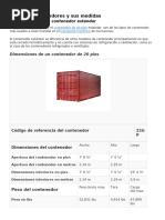 Medidas de Contenedores de 20 y 40 Pies | PDF | Envío | Industrias