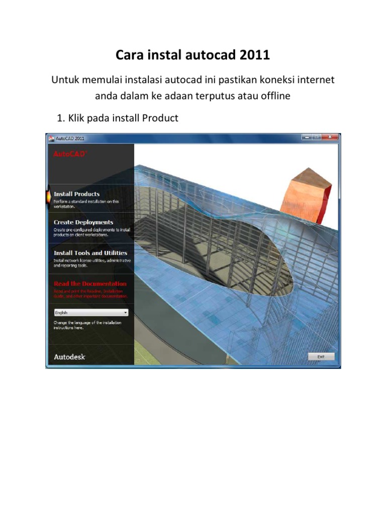Aktivasi dan Instalasi AutoCAD 2011 | PDF | Komputer | Teknologi & Rekayasa