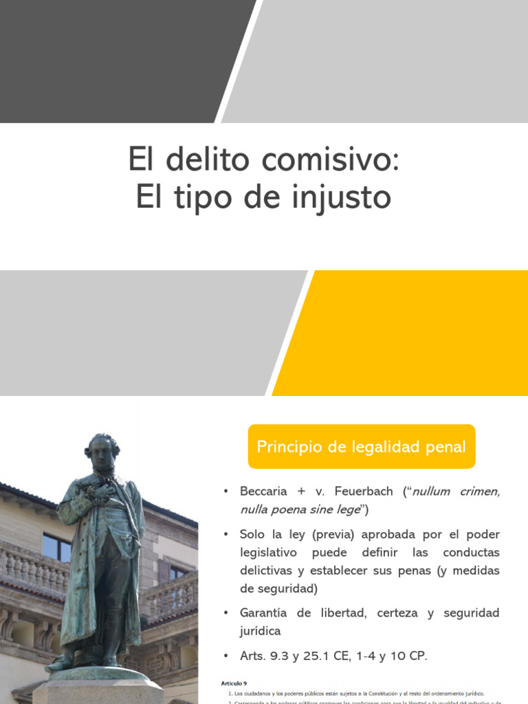 Tipos de Injusto en Derecho Penal | PDF | Intención (Derecho Penal ...