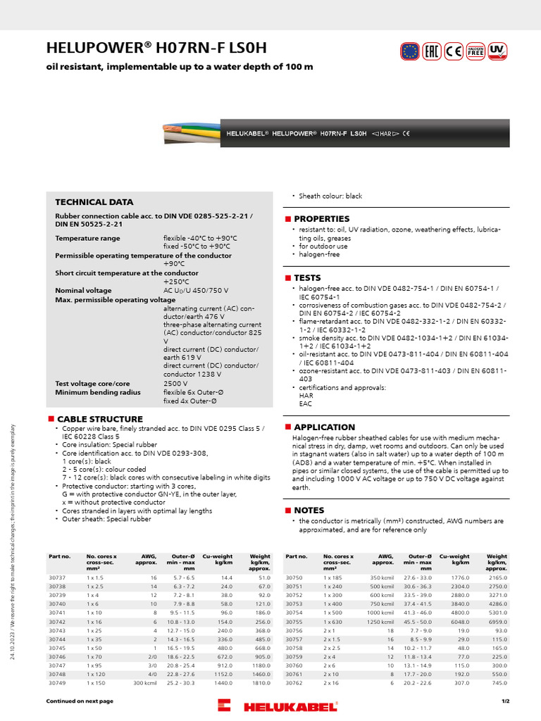 HELUKABEL_307_EN_GB | PDF | Alternating Current | Electrical Conductor