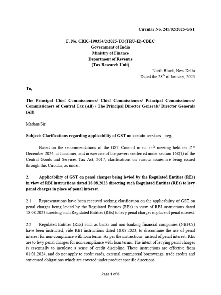Cir 245022025 cgst pdf banks credit card