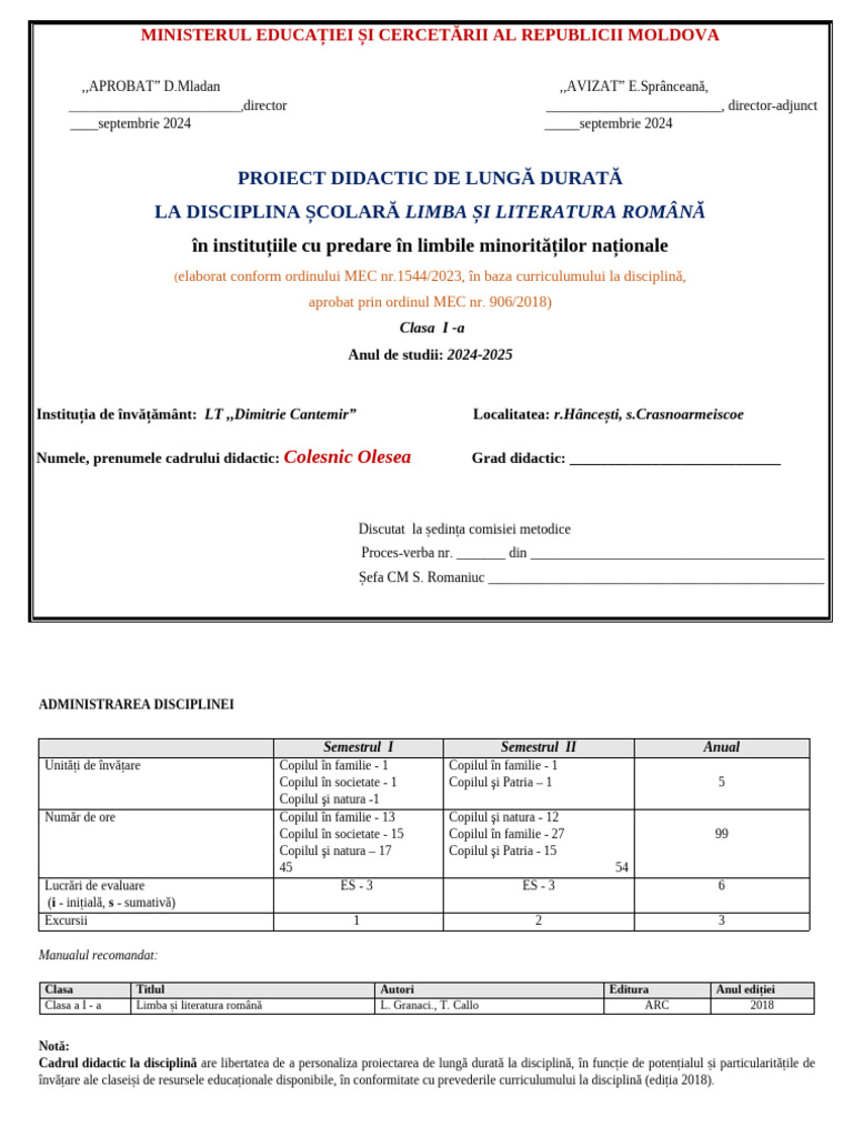 PLD Model Clasa 1 | PDF
