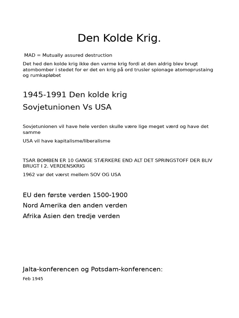 DEN KOLDE KRIG | PDF