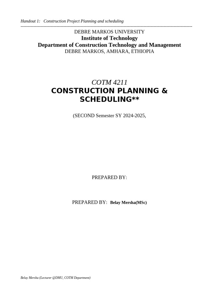 Construction Project Planning Guide | PDF | Project Management | Economies