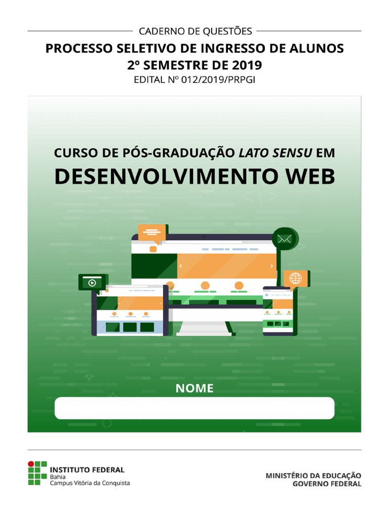 Caderno Prova | PDF | Java (linguagem de programação) | Pós-graduação
