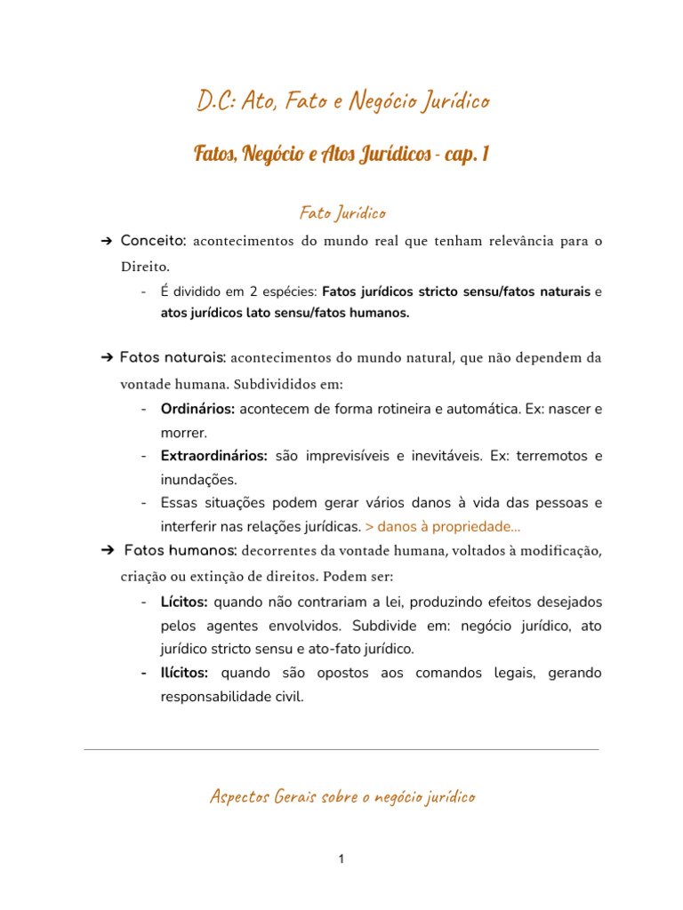 Fatos e Negócios Jurídicos Explicados | PDF | Estatuto de limitações ...