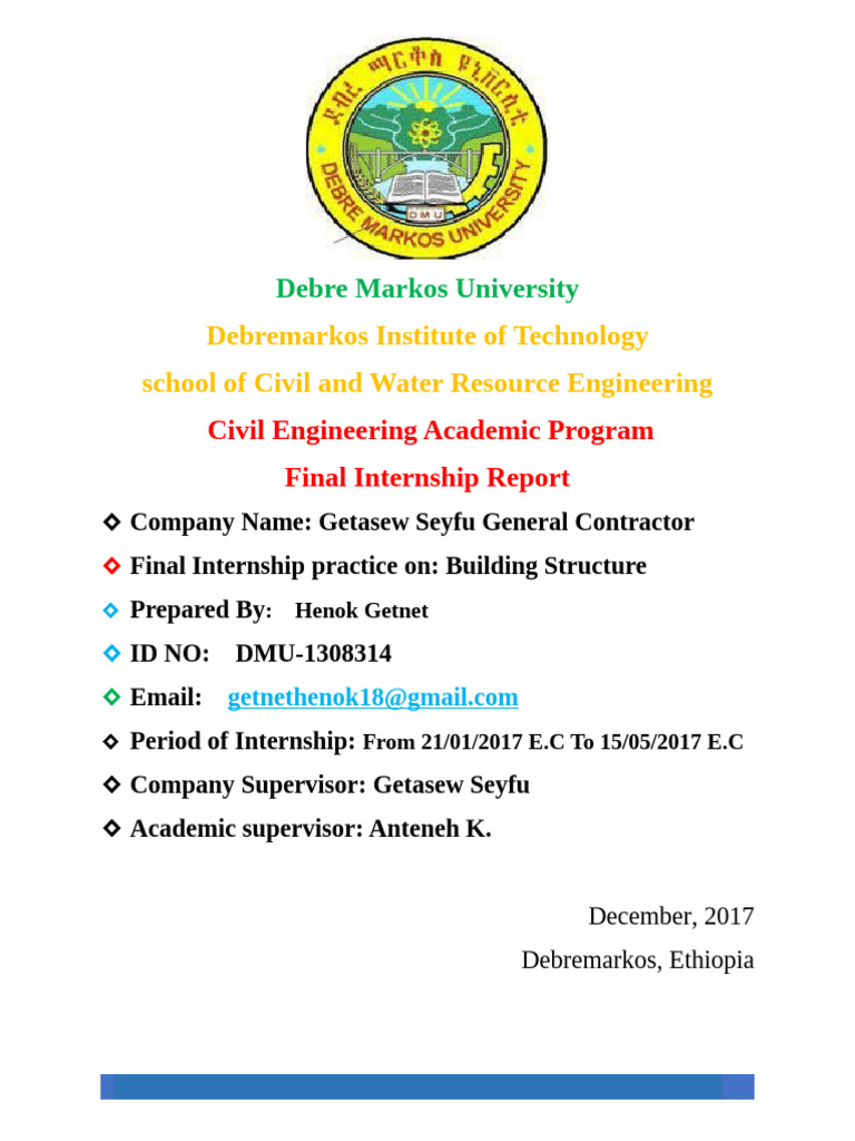 Final - Intern - by - Civil Engineering | PDF | Concrete | Trench
