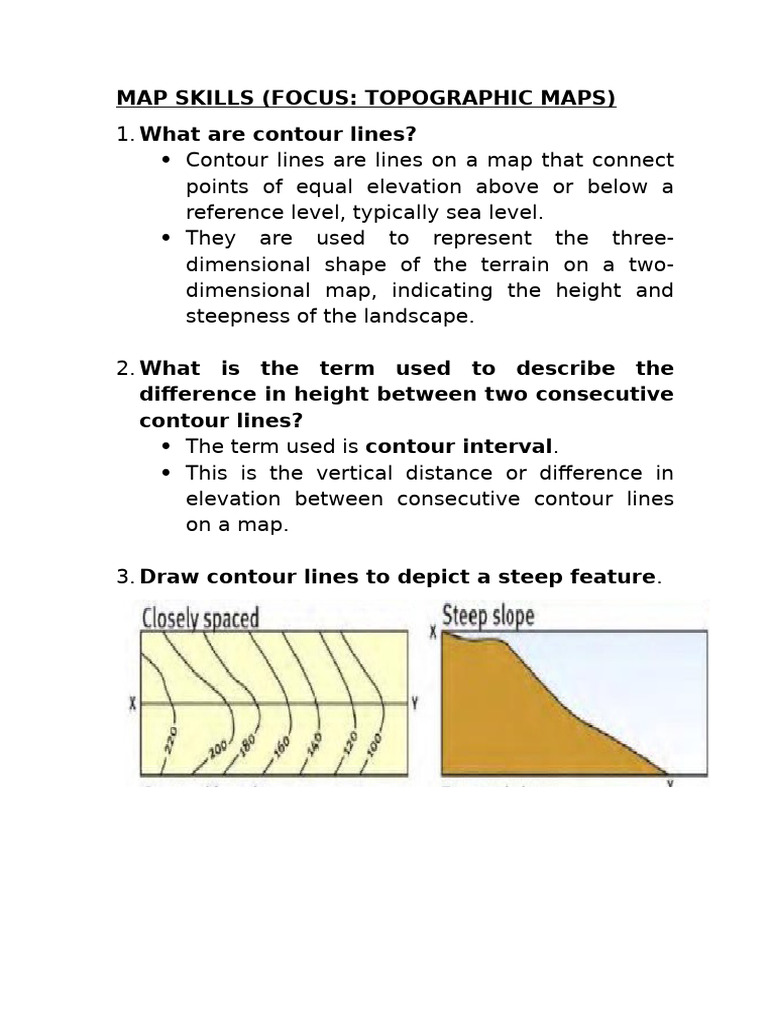 Understanding Topographic Maps Skills | PDF