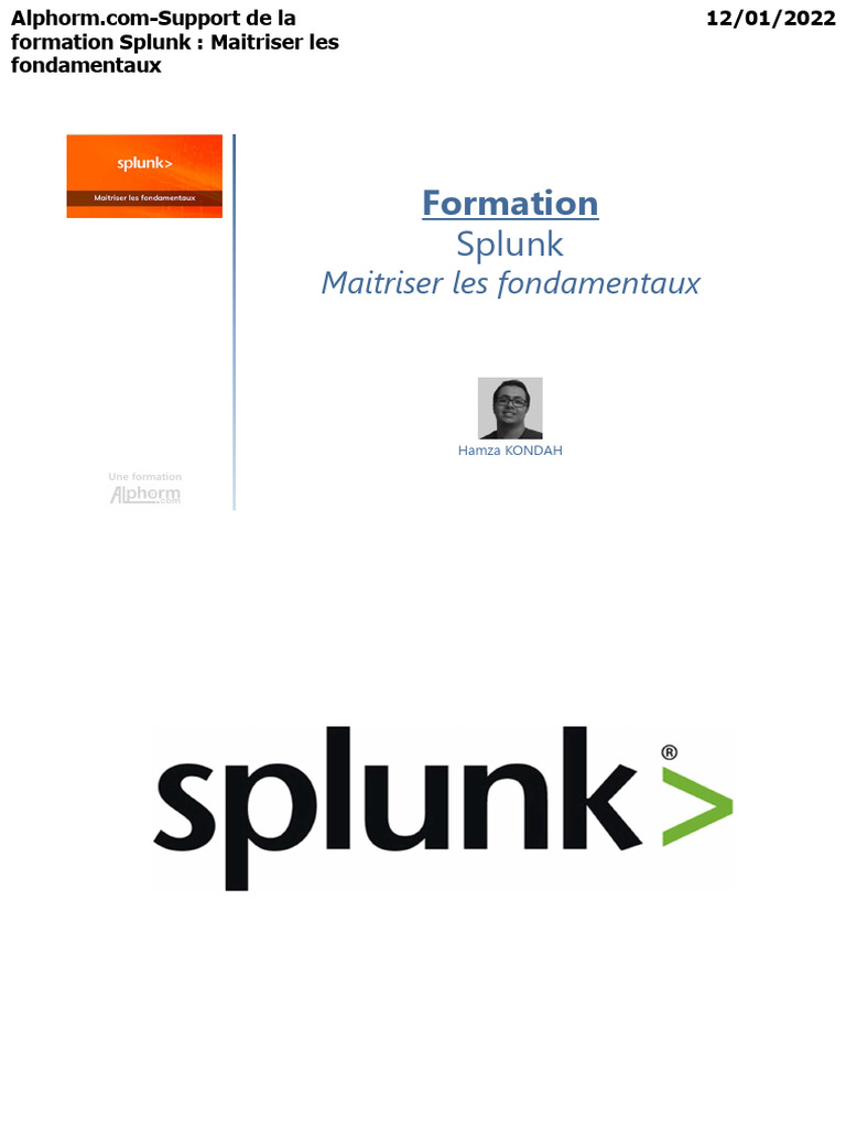 Formation Splunk : Maîtriser les bases | PDF | Logiciel malveillant | Linux
