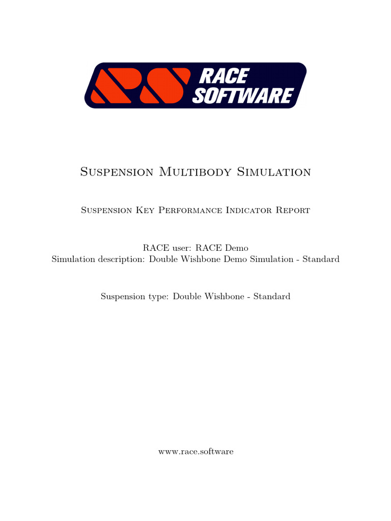 RACE_Software_Demo_Simulation_Double_Wishbone_Suspension_STANDARD | PDF ...