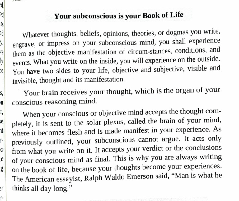 Power of the Subconscious Mind | PDF