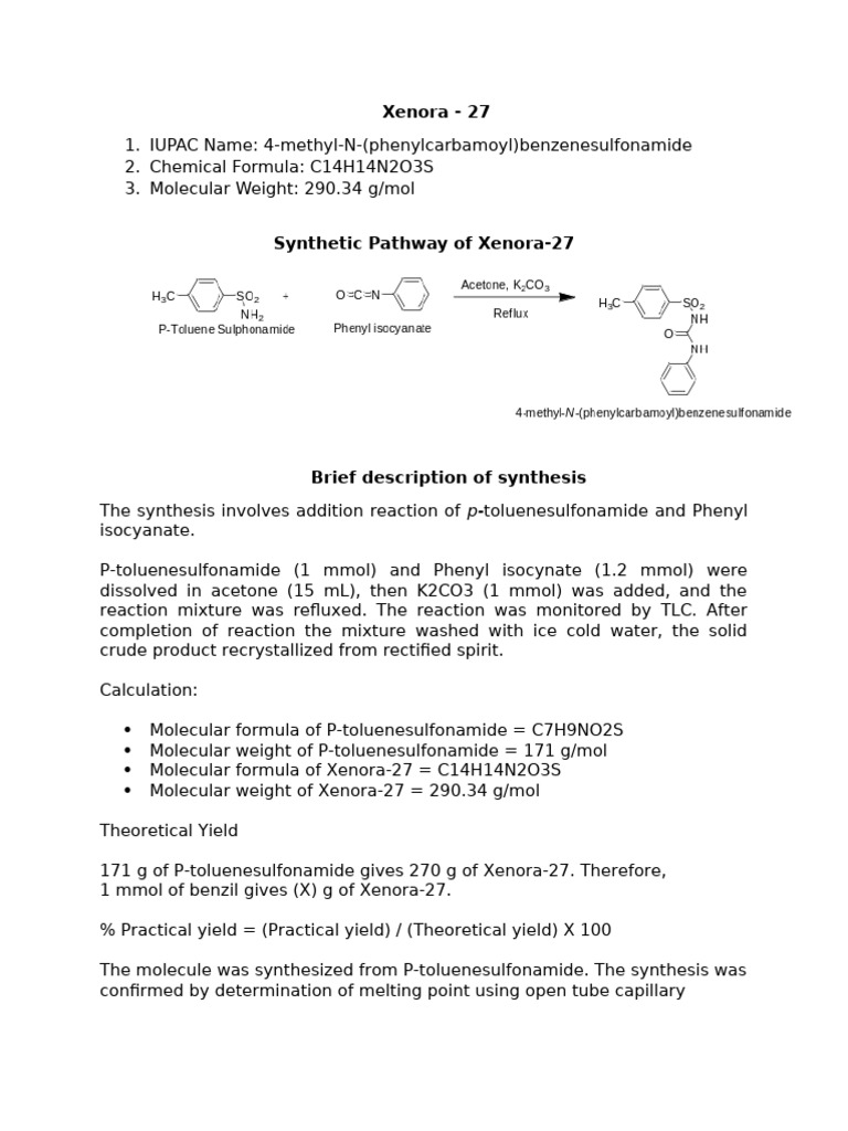 Xenora-27 Synthesis Process | PDF