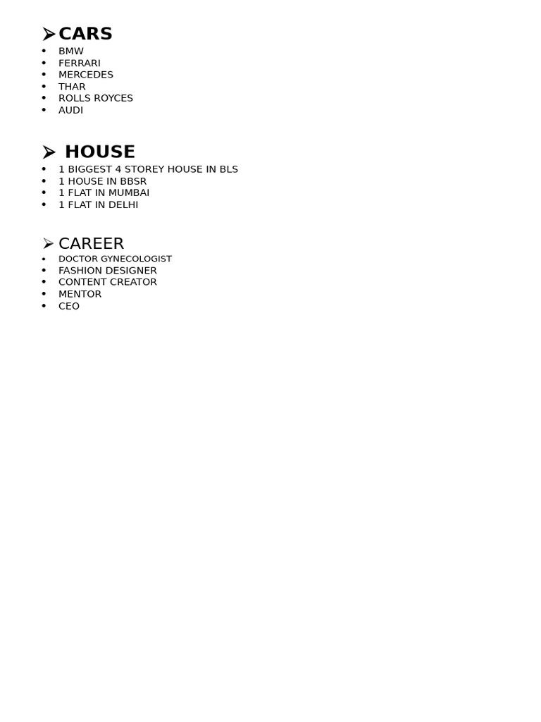 cars-houses-and-careers-list-pdf