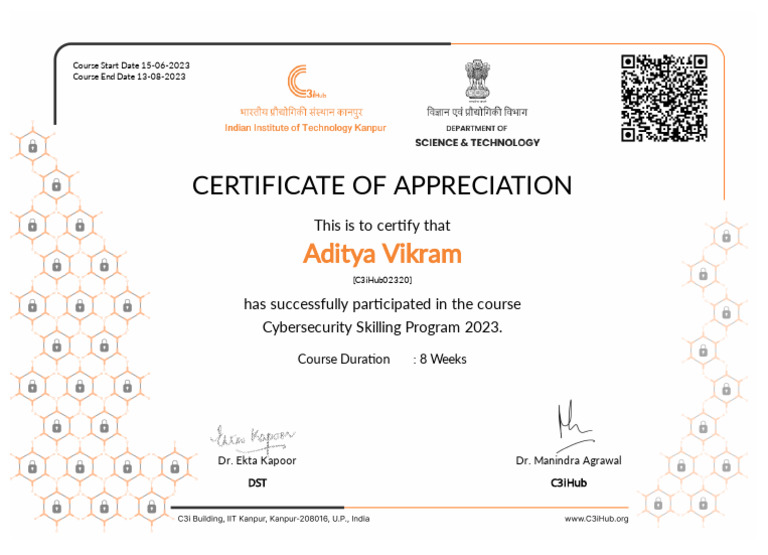 Cybersecurity Skilling Program Certificate | PDF