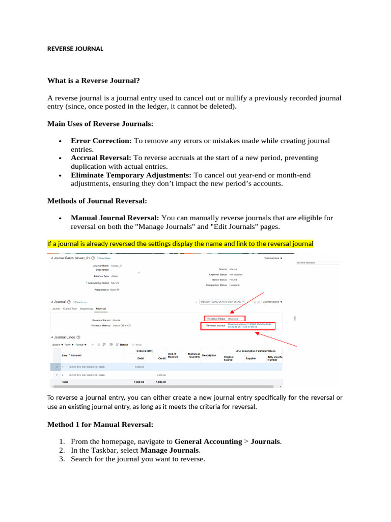 REVERSE JOURNAL | PDF | Debits And Credits | System Software