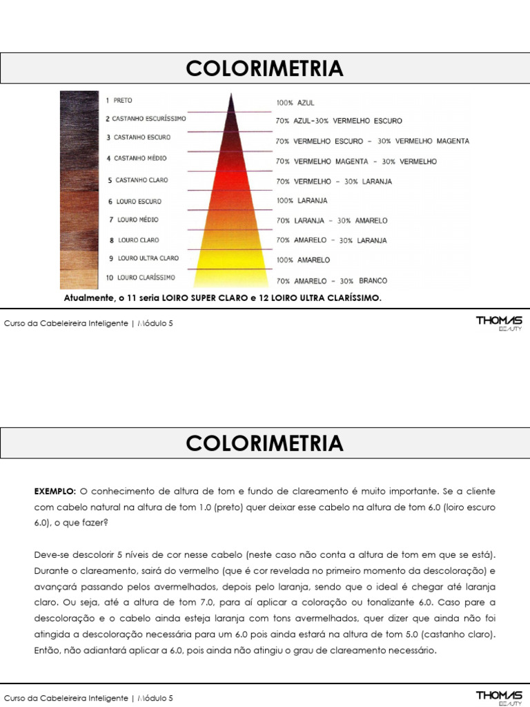 Altura de Tom e Clareamento Capilar | PDF