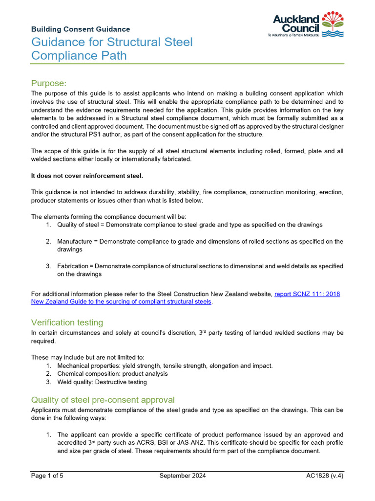 Structural Steel Compliance Guidance | PDF | Structural Steel