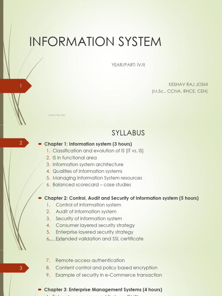 Chapter 1 and Syllabus | PDF | Decision Support System | Strategic ...