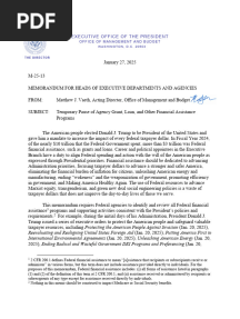 m 25 13 Temporary Pause to Review Agency Grant Loan and Other Financial Assistance Programs