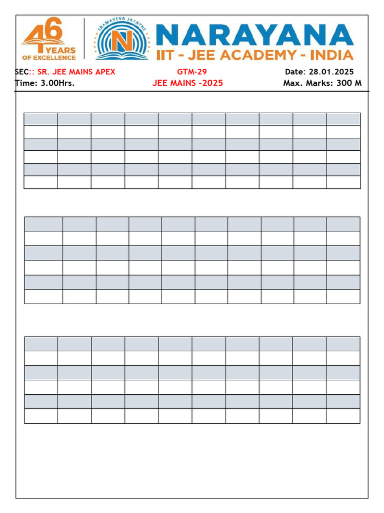 JEE Mains 2025 Answer Key Sheet | PDF | Ketone | Aldehyde