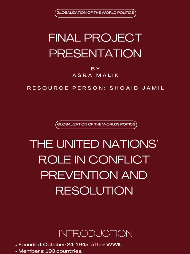 Globalisation presentation | PDF | United Nations | International Relations