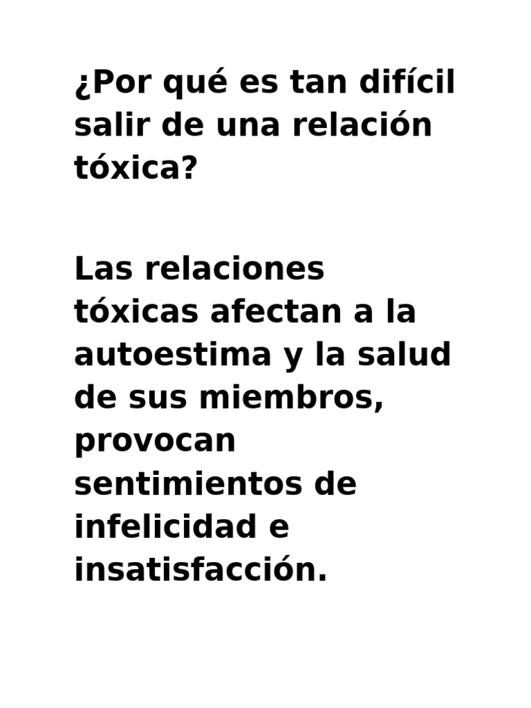 Claves para salir de una relación tóxica | PDF | Amor | Sufrimiento
