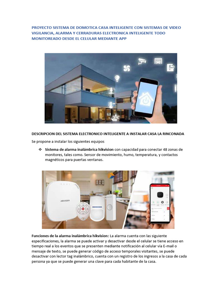 Domótica Inteligente: Seguridad y Control | PDF | Circuito cerrado de ...