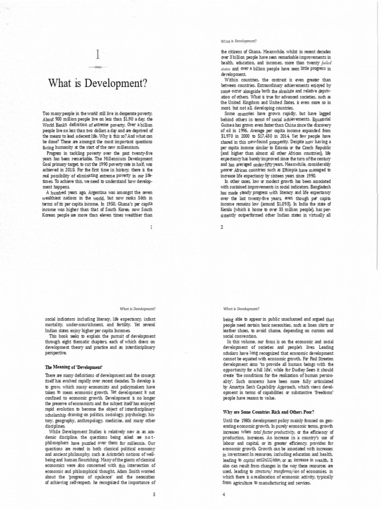 Understanding Development Concepts | PDF | Gross Domestic Product | Poverty