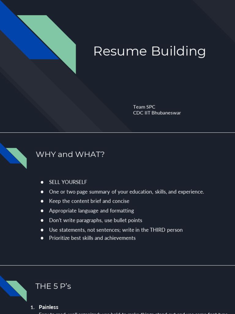Resume Building | PDF | Résumé | Human Communication