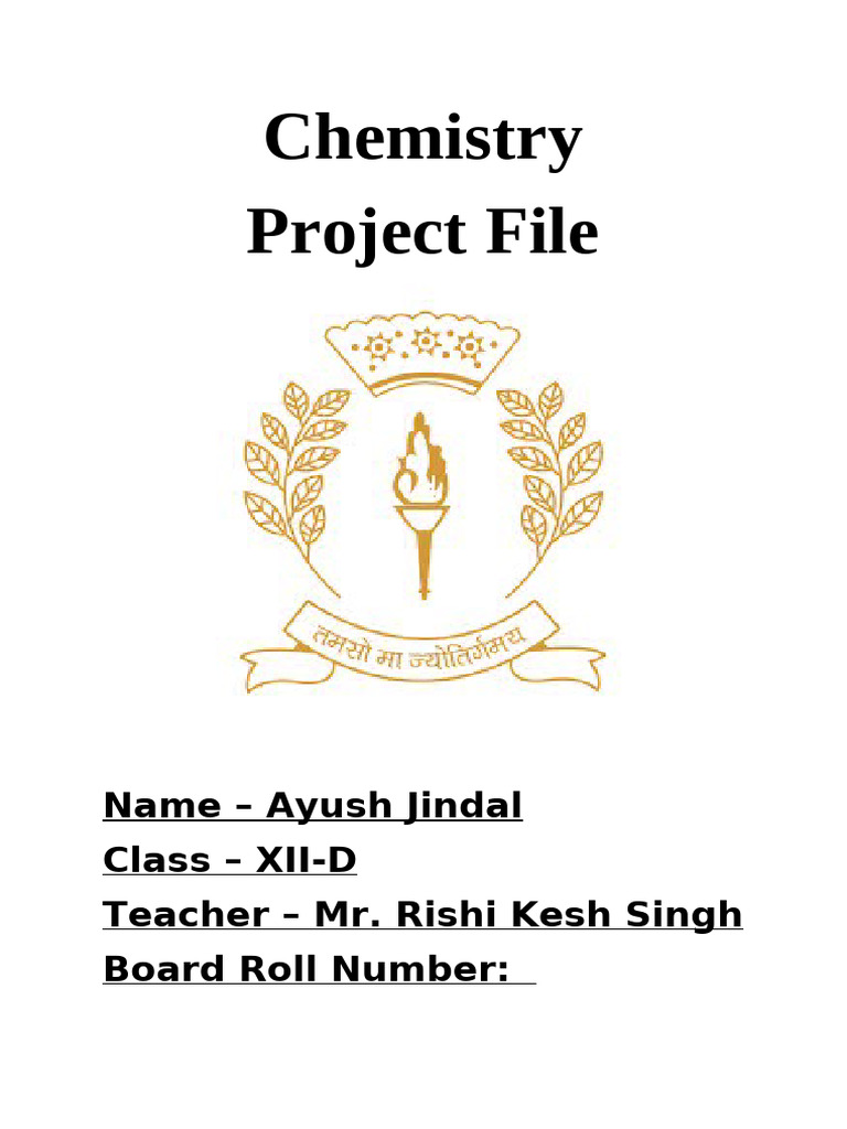 Chemistry Project File Pdf Ammonium Chloride