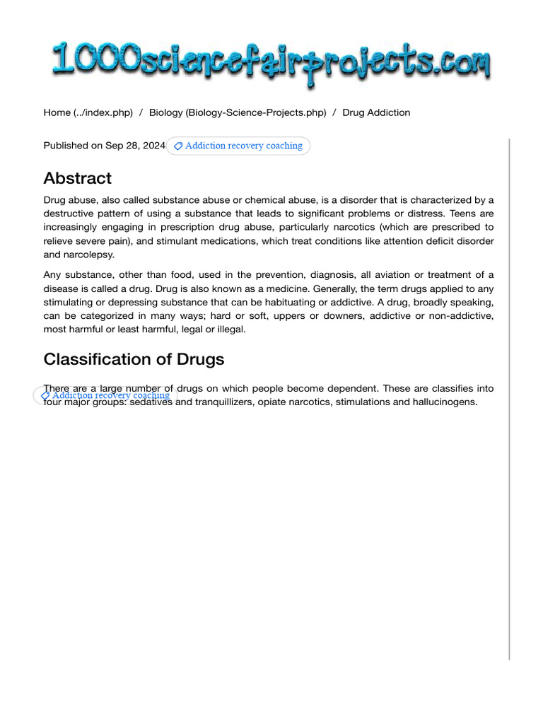 Understanding Drug Addiction and Its Effects | PDF | Nicotine | Heroin