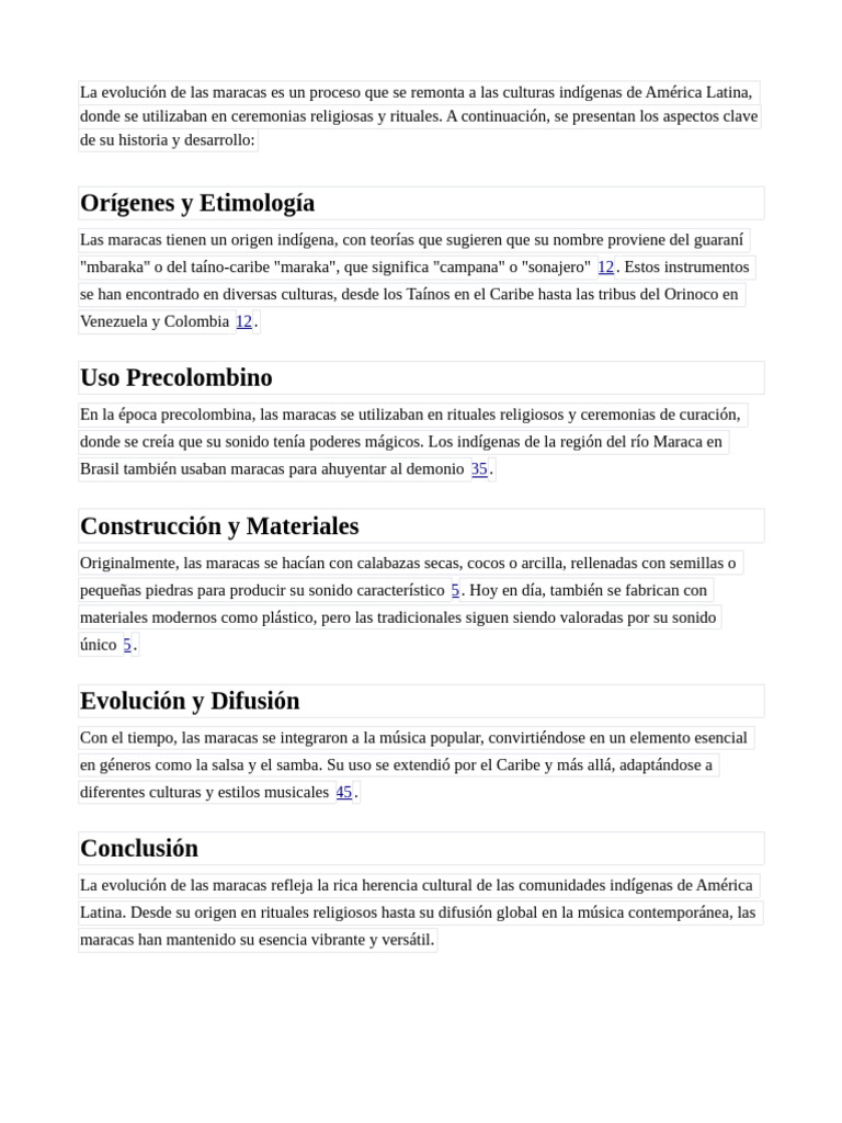 Origen y evolución de las maracas indígenas | PDF