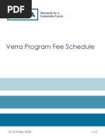 Verra VCS Program Fee Schedule 2025 | PDF | Climate Change Policy ...