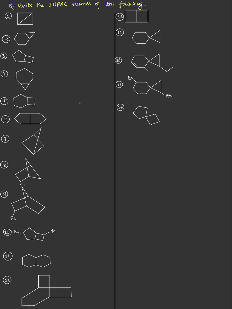 IUPAC Naming of Spiro Compounds | PDF | Hydrocarbons