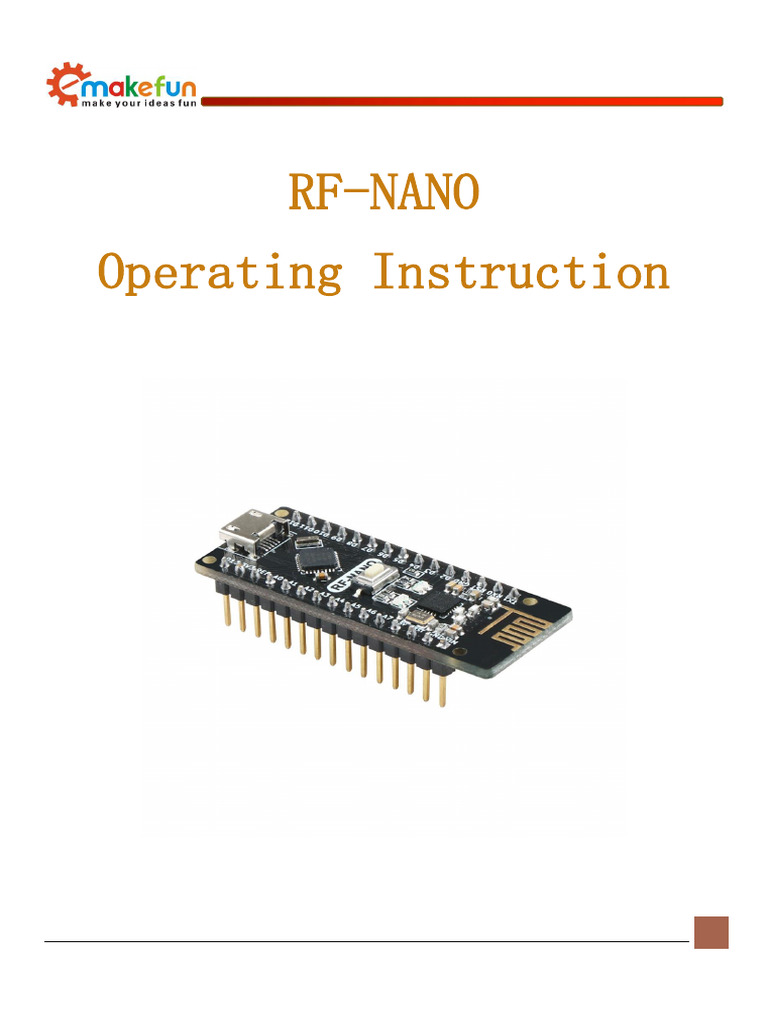 RF NANO Operating Instruction - V.1.1 | PDF | Device Driver | Arduino