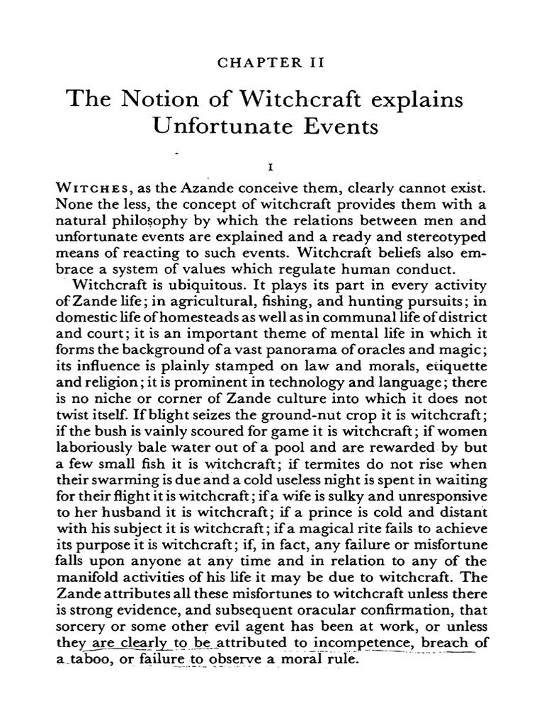 Understanding Azande Witchcraft | PDF | Witchcraft
