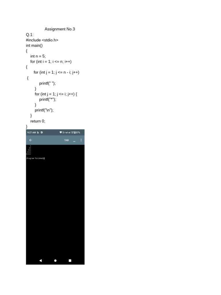 C Programming Star Patterns Code | PDF