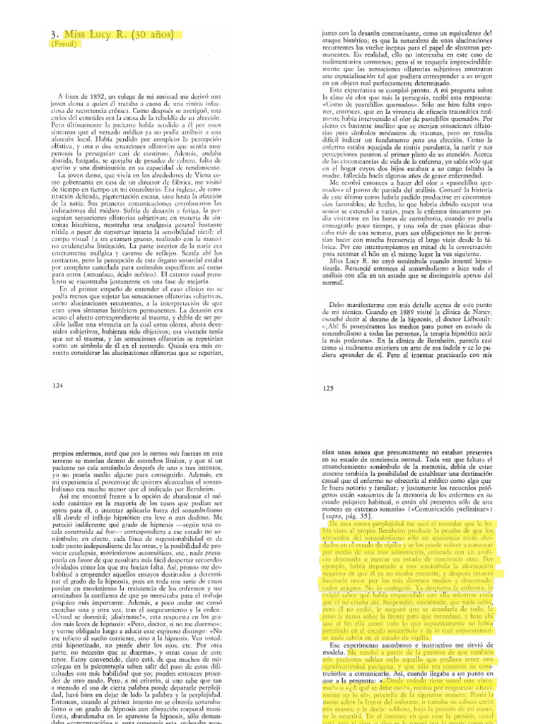 FREUD Historiales Clínicos Miss Lucy R - 240424 - 093047 | PDF ...