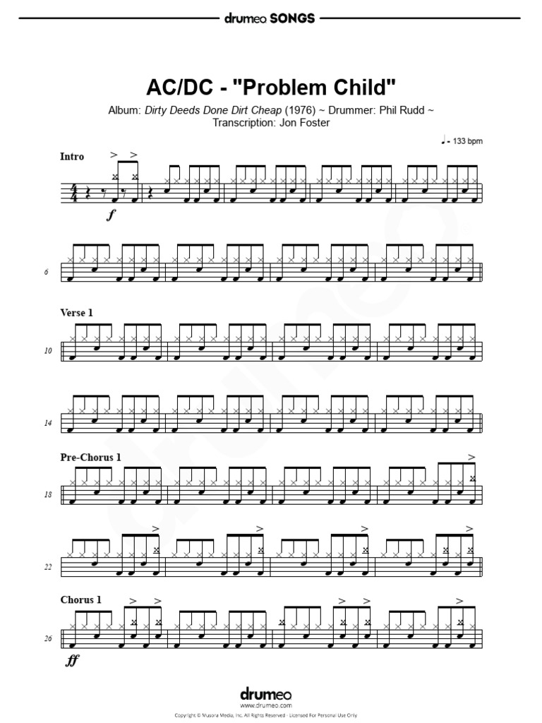 AC DC - Problem Child (+) | PDF