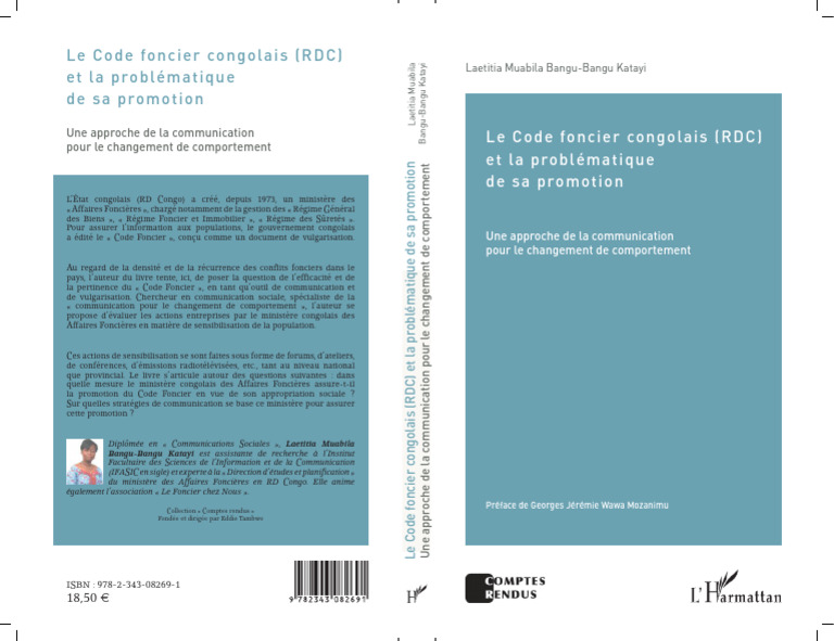 Promotion du Code Foncier en RDC | PDF | République démocratique du ...