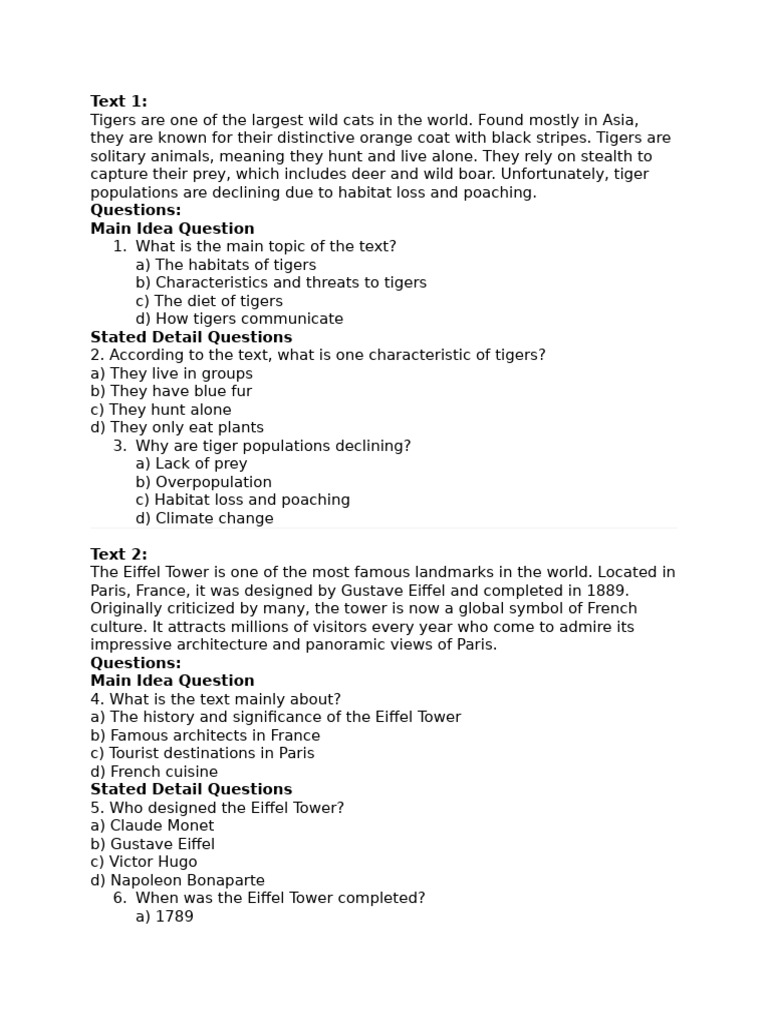 reading exercise | PDF | Marie Curie | Amazon Rainforest