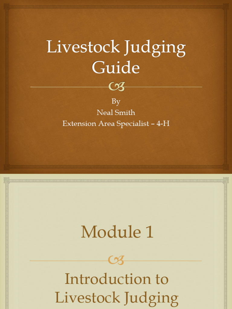 Livestock Judging Techniques Explained | PDF | Livestock | Domesticated ...
