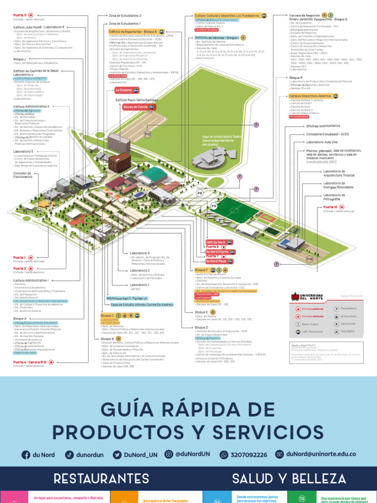 Mapa de Instalaciones Universidad del Norte | PDF | Laboratorios ...